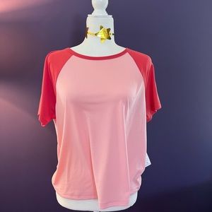 Coral raglan shirt